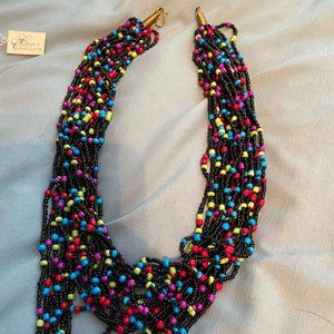 Beaded statement necklace